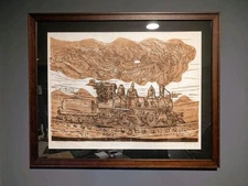 Vintage Robert Hodgell Macho Choo Choo Train Art MCM Screenprint Limited Edition