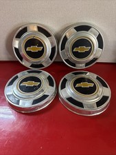 1973-1987 Chevy 12 Ton Truck Bowtie Dog Dish Hubcaps Blazer 1970s 10 Inch