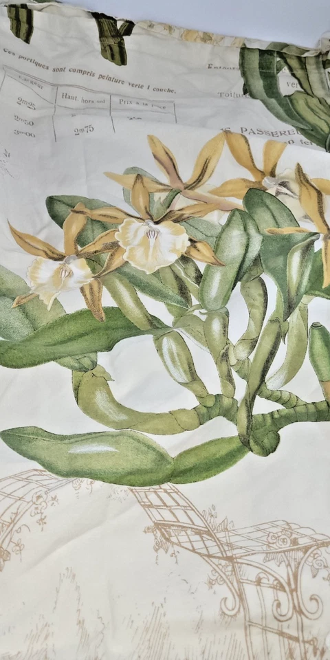 2 Almohadas de granero de cerámica simuladas orquídeas jardín botánico escritura de escritura EURO 26" Foto 3 de 4