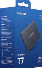 New Samsung 4TB Portable SSD T7 USB 3.2 Gen 2 MU-PC4T0T/AM