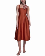 Halston Sleeveless Sateen Dress Women's