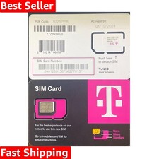 T-Mobile 5G 4G LTE Starter Pack - Triple Cut SIM Card with Easy Install Key