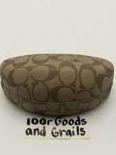 Coach Original Sunglasses Case Brown Monogram Hard Case Size L