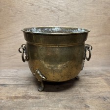 Antique Brass l Cauldron Pot with Handles |  c.1900–1950 | planer plane pot 