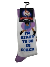 Ace Ventura Pet Detective Movie Crew Socks White Funny Quote Men’s 7-12 One Size