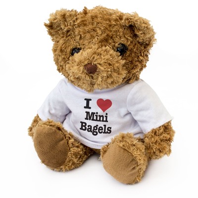 I Love Mini Bagels - Teddybär - Süß Kuschelig Weich Bezaubernde - Geschenk