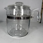 Vintage Pyrex Flame Ware 9 Cup Coffee Pot Glass Percolator 7759 USA