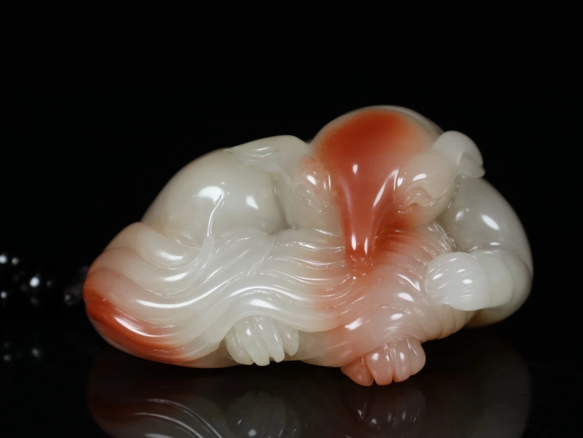 红色寿山石主中国风雕像、雕像| eBay