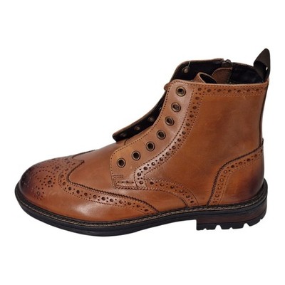 M&S klassische Leder Brogue Chukka Herren Stiefel UVP £80,00 UK-Größe 6