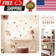 Boho Wall Decal for Girls Bedroom 72 PCS, Boho Heart Wall Stickers Peel and S...