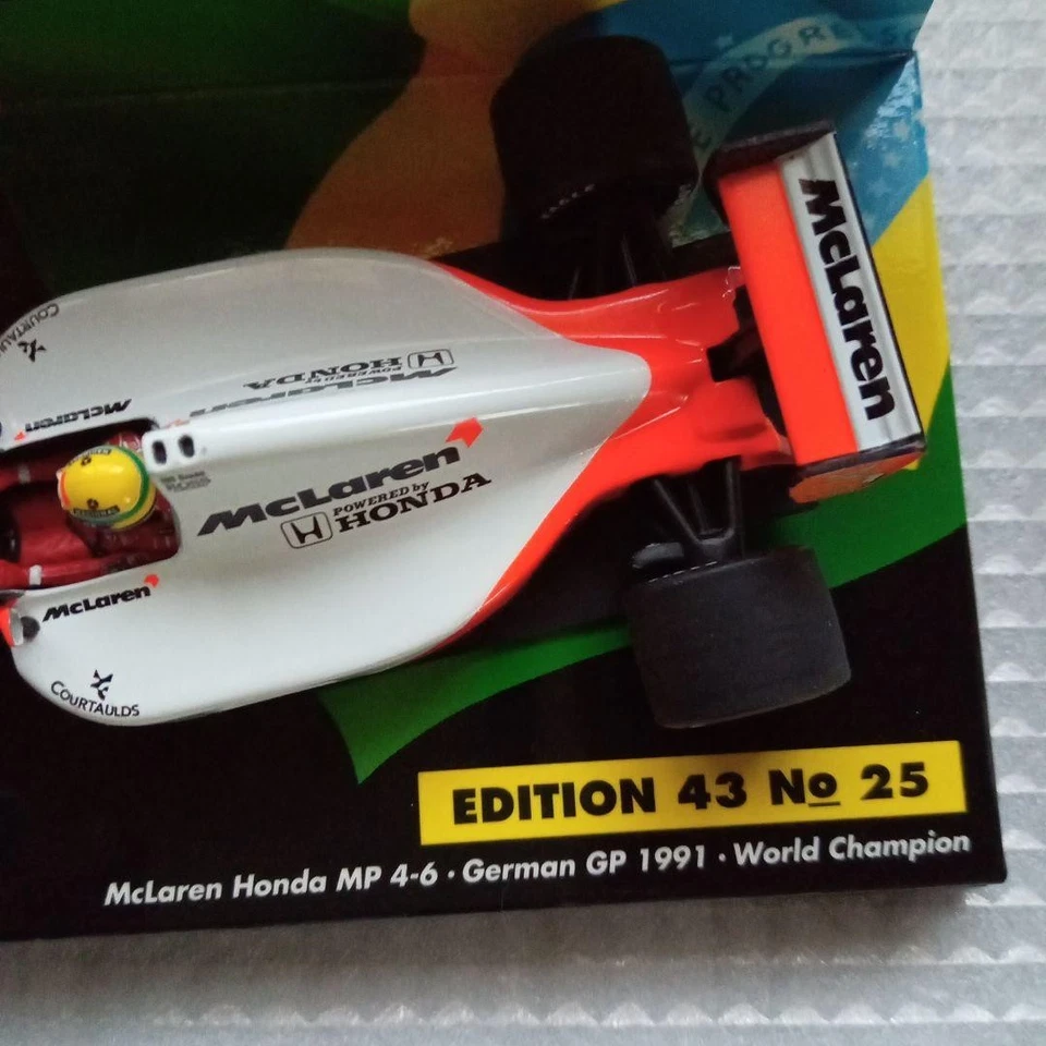 Minichamps Ayrton Senna McLaren Honda MP4/6 1/43 F1 Model Car - Image 3 of 4