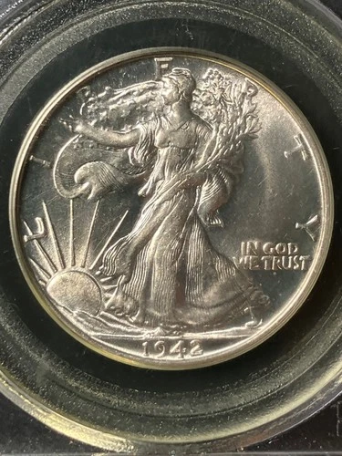 1942 AU58 Walking Liberty Half Dollar, PCGS 9467424