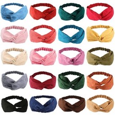 20 PCS Headbands Women Knotted Twist Stretchy Hair Bands Girls Cross Suede