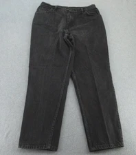 Vintage Gitano 80s Jeans Womens 18 Petite Black Relaxed Pants (FITS 33x29) USA