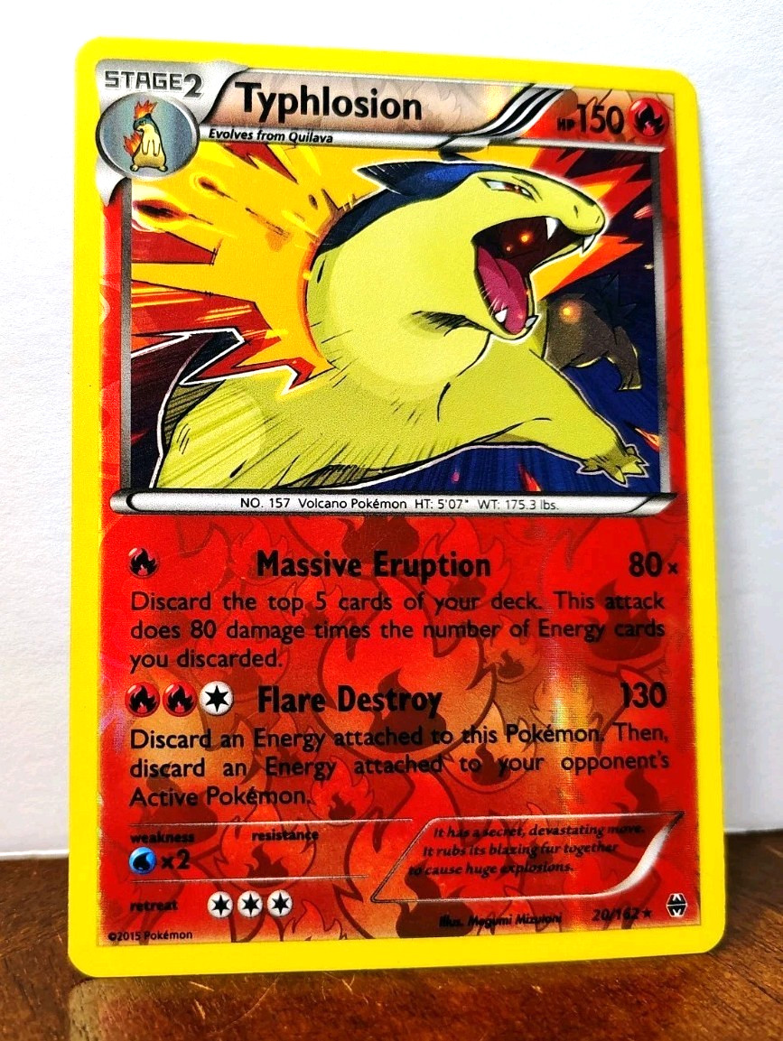 POKEMON TYPHLOSION 20/162 REVERSE HOLO RARE BREAKTHROUGH MP-LP