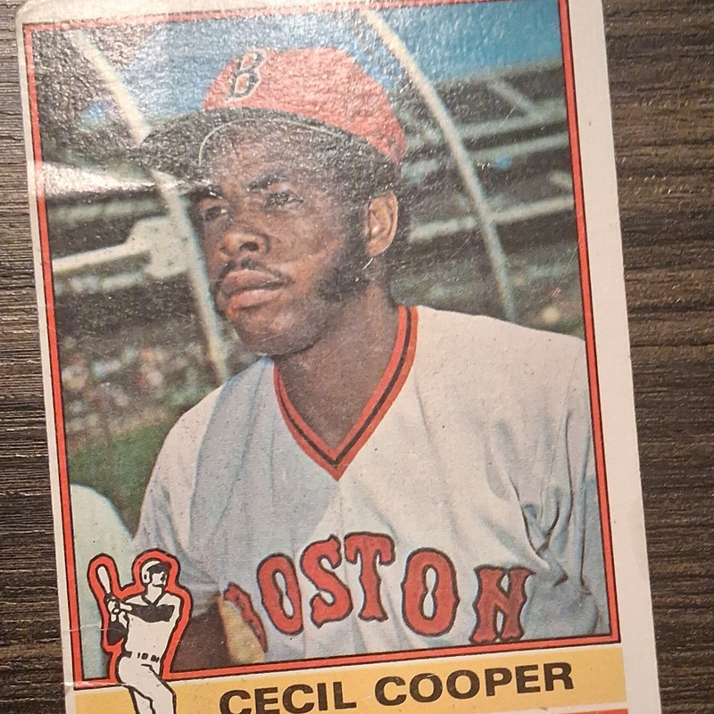 Topps 1976 Cecil Cooper Boston Red Sox #78 Vintage MLB Baseball Card Base Set