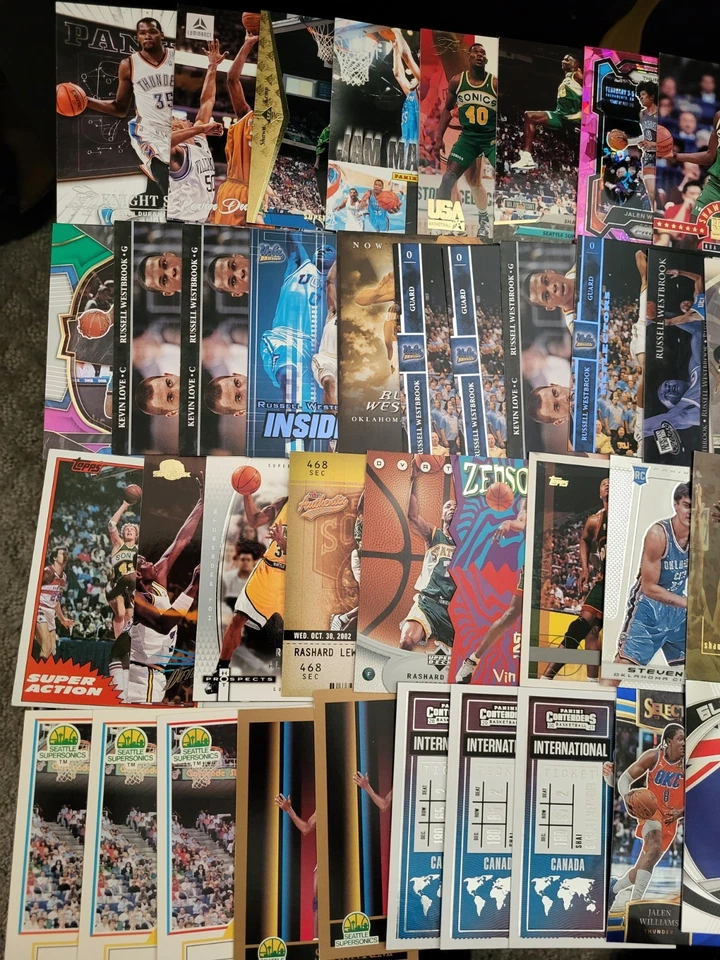 Huge OKC Thunder (122) Basketball Card Lot Rare! Shai, Kevin Durant, Westbrook - Image 4 of 4