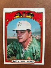 1972 Topps Baseball Card #137 Dick Williams Oakland Athletics