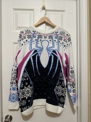 Marvel Spiderman Ugly Christmas Sweater Pullover Size Medium Spiderverse