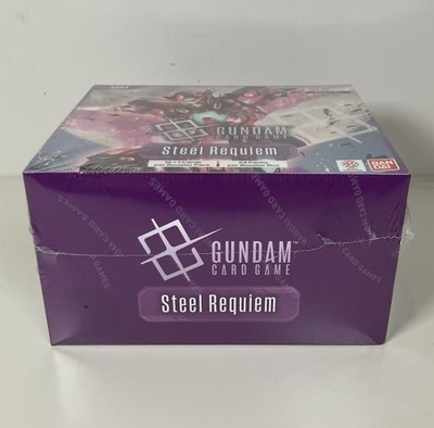 BANDAI Gundam Card Game Steel Requiem English Booster Box Display