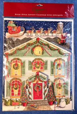 NEW Caspari Home for Christmas Book Style Advent Calendar XL Ingrid Slyder