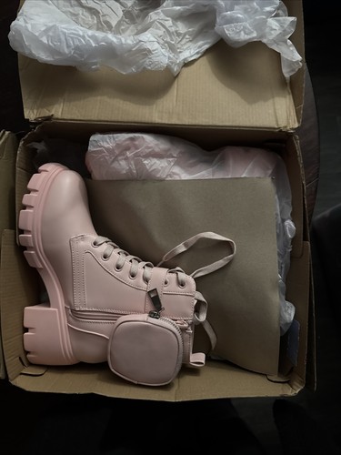 RARE Tanzi Lug Sole Booties From ShoeDazzle In Chalk Pink EBay rare-tanzi-lug-sole-booties-from-shoedazzle-in-chalk-pink-ebay