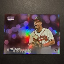 2023 Topps Stadium Club Chrome Vaughn Grissom #251 Purple Refractor /75 (RC)
