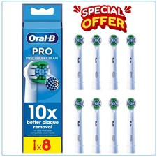 Image of Oral-B Pro Precision Clean Replacement Electric Toothbrush Heads White 8 Pack