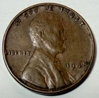 1948 Lincoln Wheat Cent No Mint Mark VF Condition BN Color 3.1G Free Shipping!