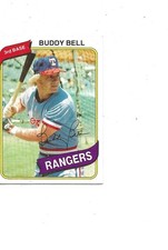 1980 TOPPS RANGERS BUDDY BELL