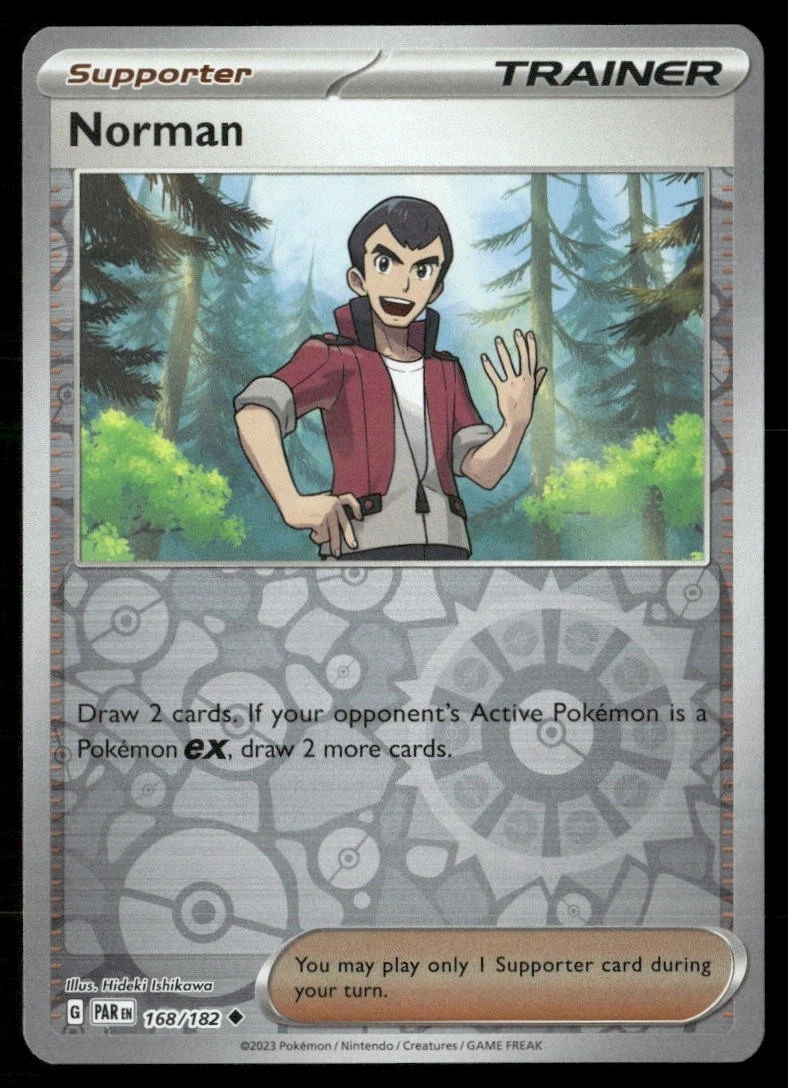 norman pokemon card 2023 Pokemon Par En-paradox Rift 237 Norman Ultra Rare PSA 10