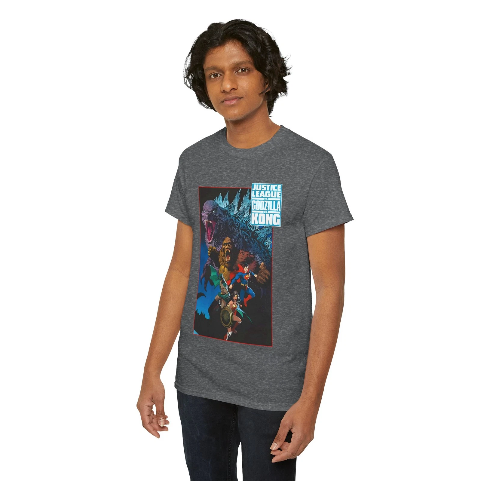 Justice League Vs god zilla Vs Kong T-Shirt - Dan Mora Art - Superman - DC Comics