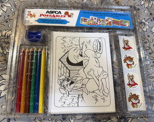 Sealed 1996 ASPCA Stationery Kit Cat Purrsilla & Dog Fremont stickers notes more