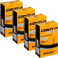 Race 28" Wide 700x25-32c Inner Tubes - 42mm Presta Valve Pack of 4 w/Conti S...