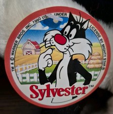Vintage 1990 Warner Brothers Sylvester The Cat Plush Stuffed Animal Plush