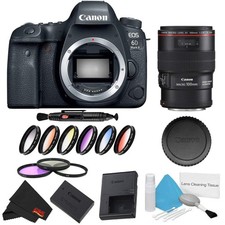 Canon EOS 6D Mark II DSLR Camera Body Only 9 Piece Filter Bundle  Bonus EF