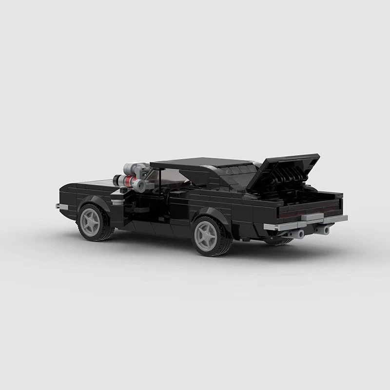 1969 Dodge Charger Hell Charger Ghost Rider MOC Auto Car Rennwagen Klemmbaustein - Bild 2 von 4