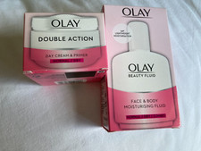 Olay Double Action Day Cream/Primer 50ml & Beauty Fluid Face/Body 100ml