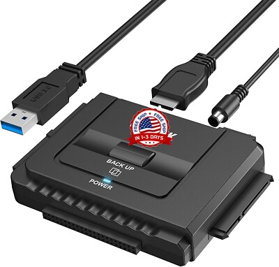 Convertidor Usb 3.0 A Ide Y Sata Disco Duro Externo Kit De Adaptador De Unidad