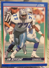 1990 Score Jim Jeffcoat #33 Dallas Cowboys