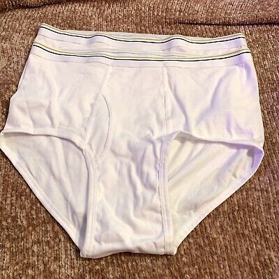 efectivo Prisionero de guerra Intervenir JC Penney Stafford Mens Vintage Full Cut White Briefs Size 46 Underwear 2  Lot | eBay