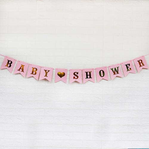 Baby Shower Its A Boy Girl Banner Hanging Garland Pink Decoration Party Bunting* - Picture 4 of 15