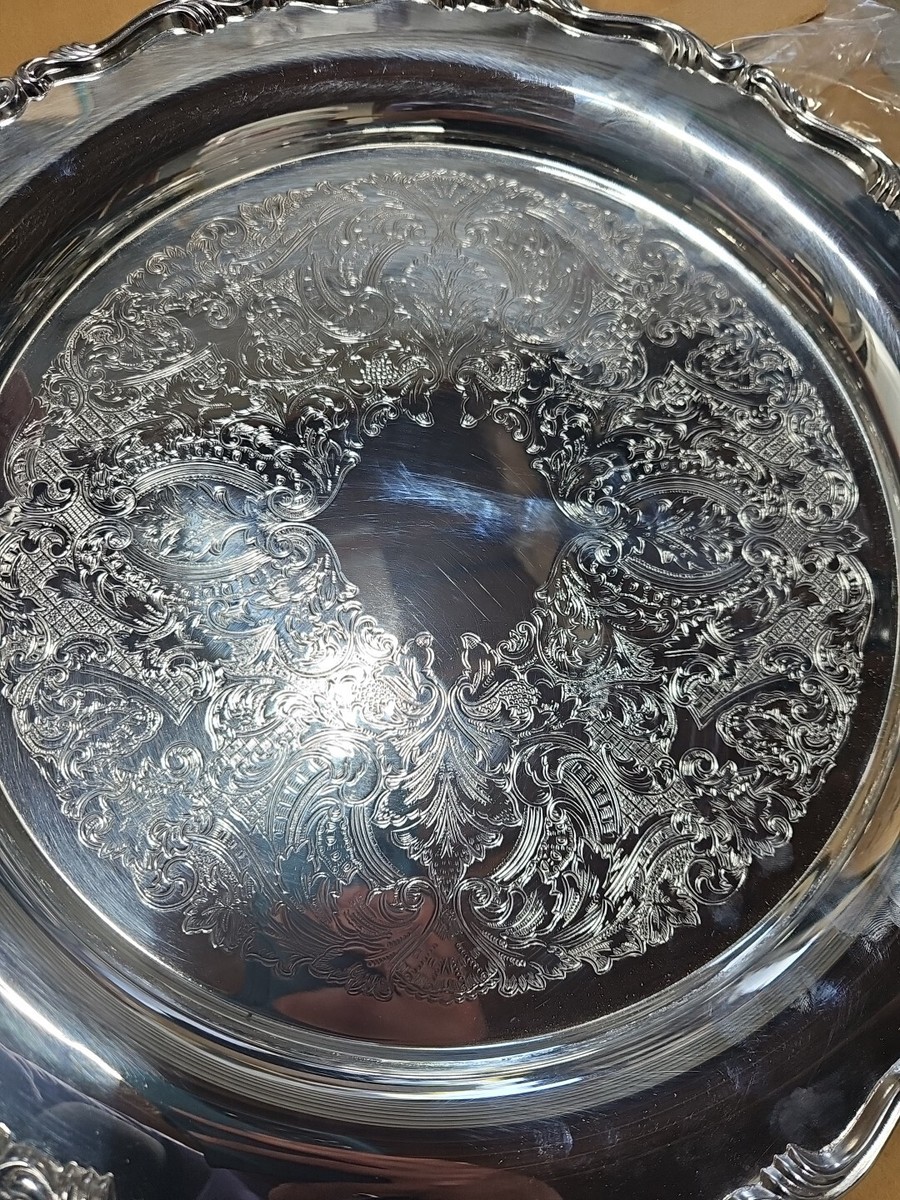 OL Oneida Silver Platter With The Two Lions Mark 15” | eBay