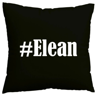 Kissenbezug #Elean I love Elean Schwarz 111349