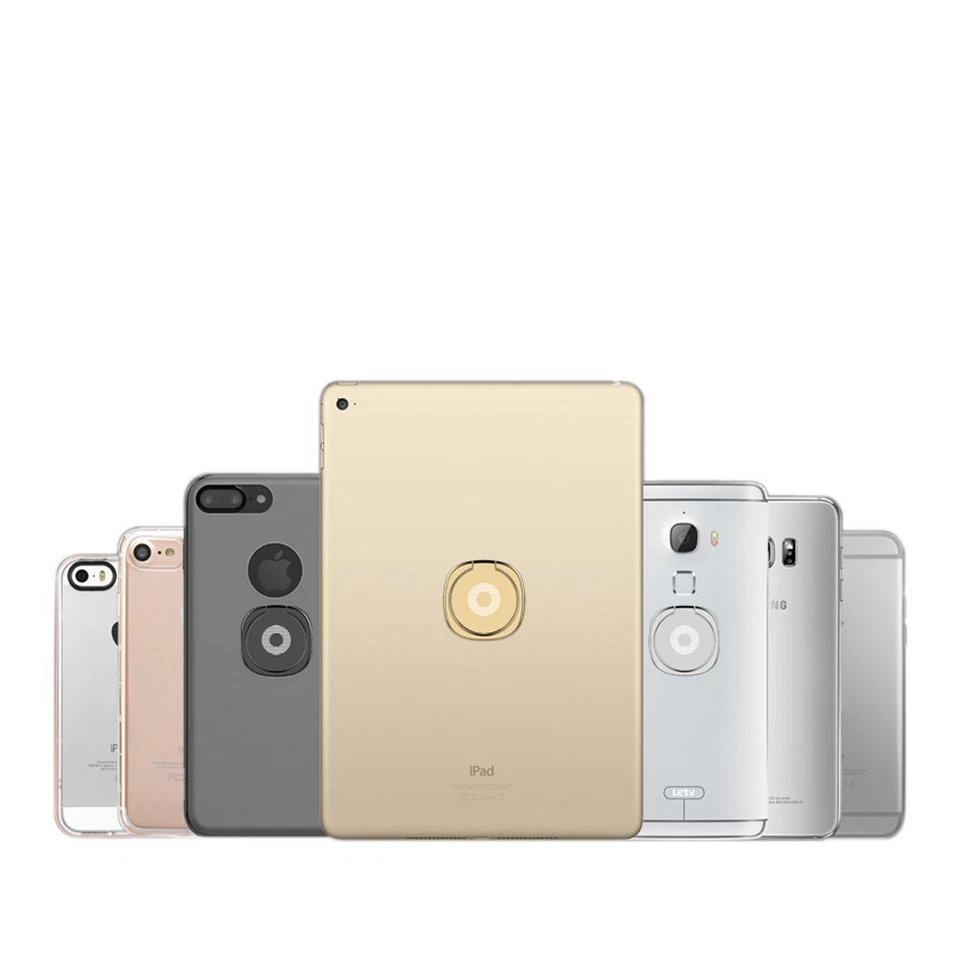 3-Pack 360° Finger Ring Stand & Car Magnetic Phone Holder Desk Bracket Metal - Image 2 of 4