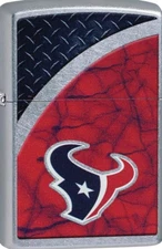 Houston Texans NFL Street Chrome Lighter + FLINT PACK Ship Now