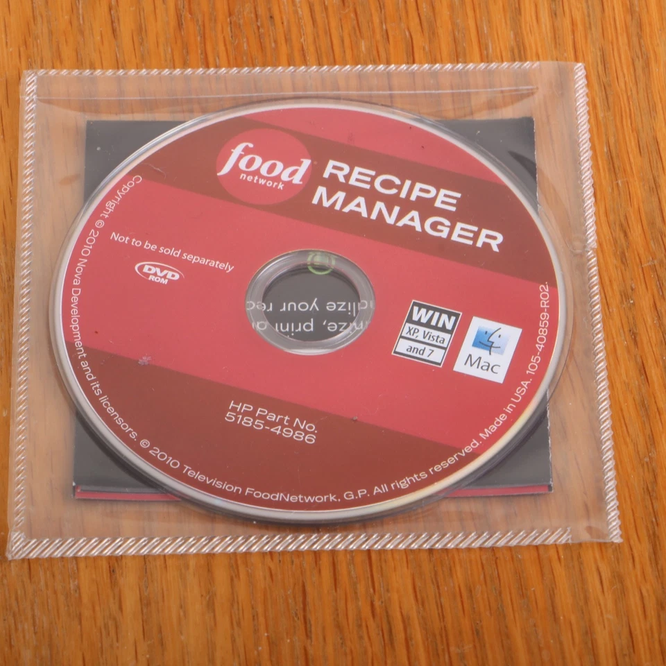 Food Network Recipe Manager CD DVD ROM No Manual Book - Image 2 of 3