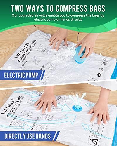Vacuum Storage Bags with Electric Pump, 10 Pack Large Size(32"x 22") - Picture 3 of 8