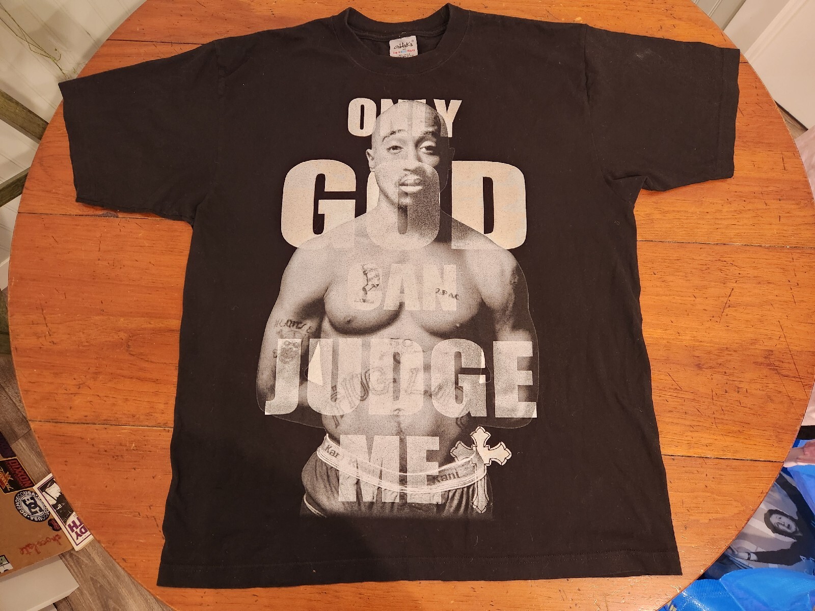 FILA Maglietta ritratto vintage Tupac Shakur taglia XL Shaka Wear 2pac