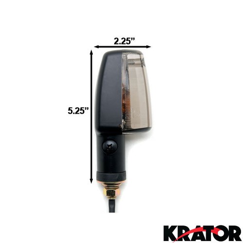 Black Spear Turn Signals Lights Fits Metric Motorcycle Amber Indicator Blinkers - Picture 3 of 4